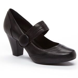 CLARKS Black Ruby Shimmer Mary Jane Heels